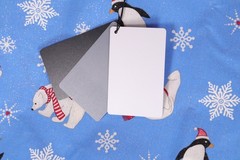 108″L x 44″W Fabric Traditions Winter Polar Bears Penguins Snowflake Glitter