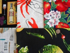 I SPY Pastry Chef Food Drink Fat/ Long Quarter 1/2 Yard Quilt Fabric Bundle Lot