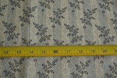 By 1/2 Yd, Vintage, Navy & Black on Cream Quilt Cotton, General Fabrics, N682