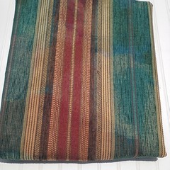Vintage Adobe Upholstery Fabric 10 Yd Heavy Textured Southwestern Stripe Rustic
