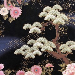 30 inches gorgeous Asian peacock floral RJR Fabrics prewashed 100% cotton
