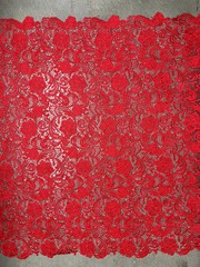 Maggie RED Guipure Venice Heavy Lace Fabric by the Yard – 10019