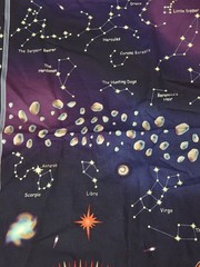 SPACE Cotton Fabric Panel Wall Hanging Quilt Avlyn Planets Solar System Science