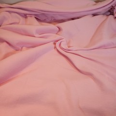 2.75 Yards Light Pink Solid Knit Fabric 60″ wide Cotton Blend 2-Way Stretch