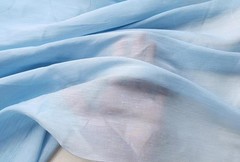 Natural Silk Linen Fabric 54” Wide By Yard Baby Blue Silk Flax Material Slubbed