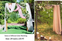 White Wedding Arch Draping Fabric 29″ 1 Panel (29'' x 20Ft),