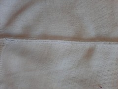 Vintage cream/white acrylic sweater knit fabric tube Kandol 2 pieces 1975