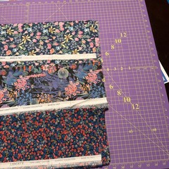 3 Cotton Lawn Half Yard Fabric Liberty of London Floral Print Blue Pink