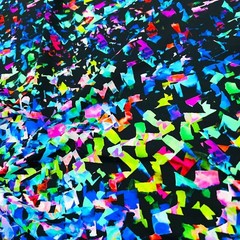 Stretch Spandex Fabric Abstract Multicolor Split Glass by yard for Swimwear