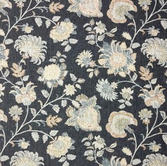 RICHLOOM BRONTE GRAPHITE GRAY JACOBEAN FLORAL MULTIUSE FABRIC BY THE YARD 54″W