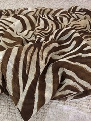 Jo-Ann Fabric 128 x 56 inches piece-56-Wide Brown & Cream Sheer Zebra Print