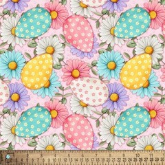 Spring Eggs Easter Cotton Fabric