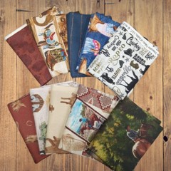 Assorted Western Flat Fold Assortment 25 Yard Bundle Cotton Fabric