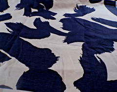 Kate Spade New York for Kravet “Ink lines navy” abstract, fabric. 3 yardsx54″