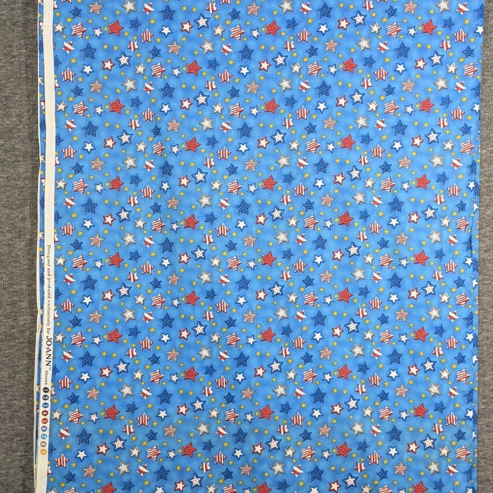Patriotic Stars Blue Cotton Americana Sewing Quilting 44″ Wide – 5 Yards