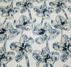 Lucinda in Aqua BTY Richloom 100% Cotton Slub Duck Medium 54″ Wide