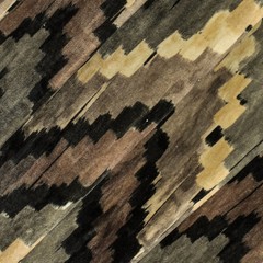 Beige, Brown, Gray & Black Chevron Digital Printed Velvet Fabric By The Yard