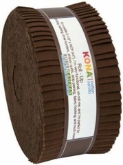 Jelly Roll Kona Cotton Solids Coffee Colorstory Brown Roll-Ups Precuts M530.23