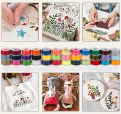 StiVerse 36 Colors Bobbin Thread Size A Class 15 (SA156), 36 (36PCS)