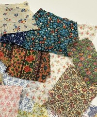 Vintage Mixed Lot 45+ Pieces Floral Cotton Fabric Quilt Flowers Scraps Assorted