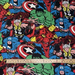 Marvel Avengers Cotton Fabric Stacked (1 Yard) By The yard Sewing Quilting