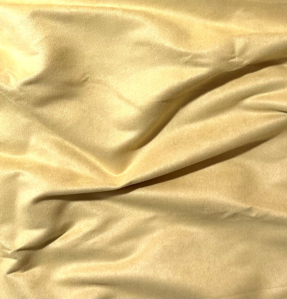 Microfiber Suede Upholstery Fabric 9 7/8 Yards X 55″ W Piece Light Golden Yellow