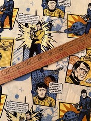 Fabric RARE 2017 Camelot Star Trek Cast Comic Book Panel Cosplay Sci-fi Sold BTY
