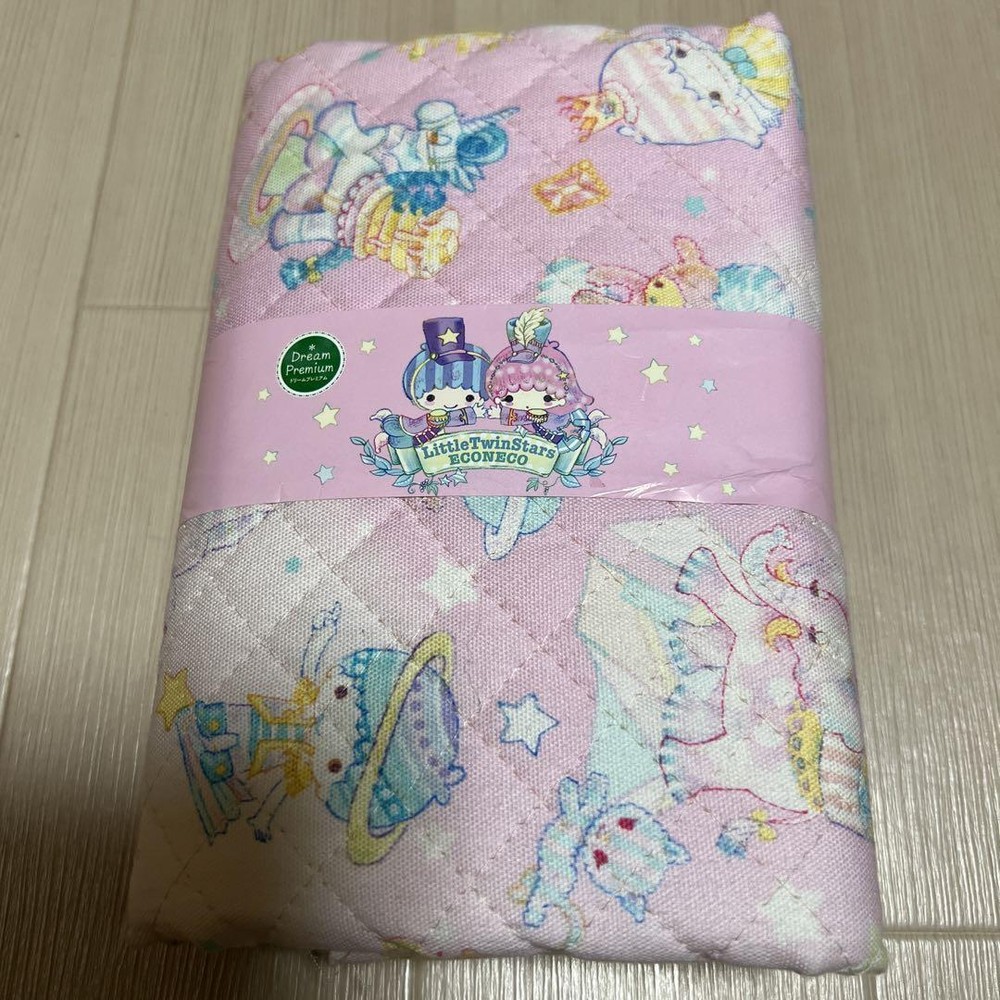 Sanrio Little Twin Stars Kiki & Lala Fabric Quilting 106x50cm/1.15×0.54yd Pink