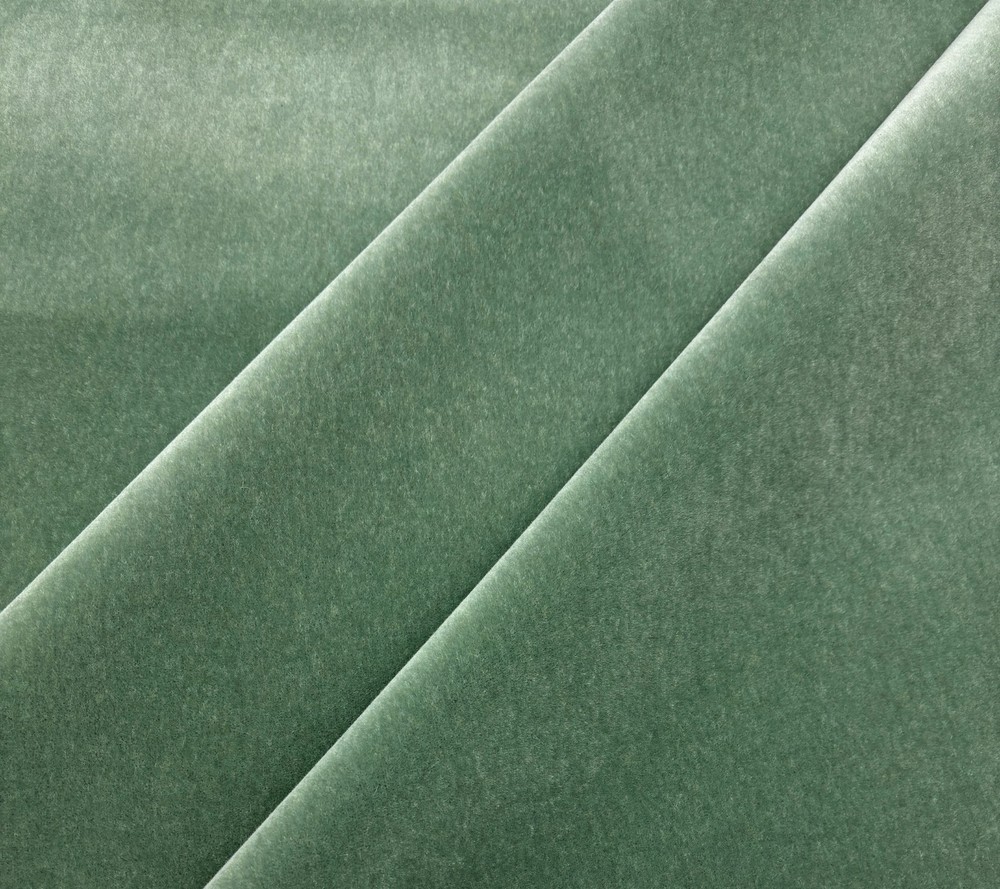DESIGNER PLUSH MOHAIR SEAFOAM GREEN VELVET WOOL MULTIUSE FABRIC 1.5 YARD 55″W