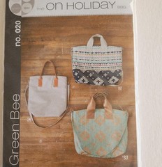 Tote Bag Patterns by Alexis Marcelle Abegg for Making 3 Bags Green Bee Kit