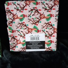 Jo Ann Cotton Christmas Fabrics – Fat Quarters Lot of 4- Retro Reindeer & Bears