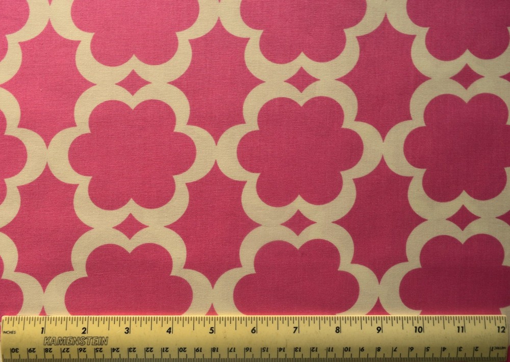 1/4 yard cotton fabric Westminster Fibers Tazra Tarika Large Floral pink white