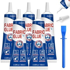5x 60ML Fabric Glue Clear Permanent Washable Liquid Stitch for Clothes Patches