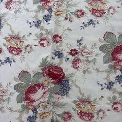 Ralph Lauren Garden Club White Pattern Fabric 58” X 58” Vintage Cottage core