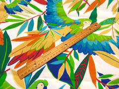 2013 Richloom Cotton Canvas Style Fabric Jungle/Macaw Birds 1yd x 56″