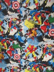 ADVENGERS HEROES VTG 2012 MARVEL Eugene Textiles Cotton Fabric 1YDX43″ NEW