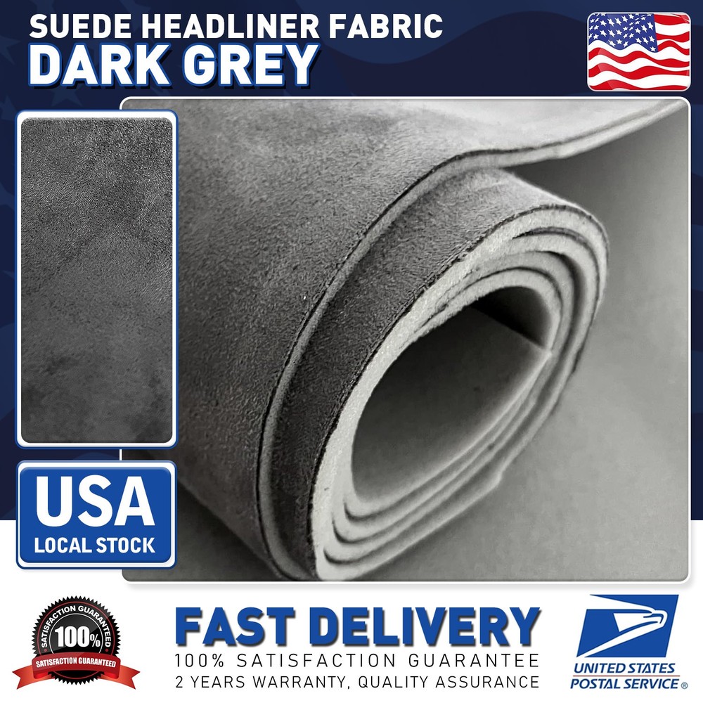 98″ x 60″ Headliner Fabric Foam Backed Suede Match Car Roof Liner Sag Upholstery