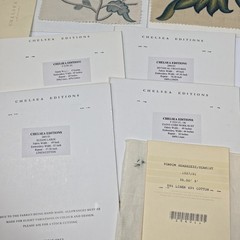 Chelsea Editions Embroidered Fabric Samples Lot of 8 Linen Textile Swatches