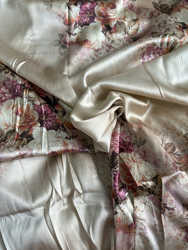 Zimmermann Inspired Silk Satin Fabric By Yard