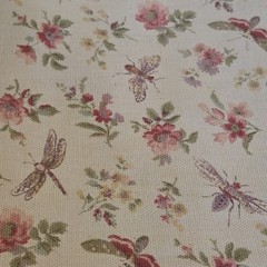 Waverly “Flea Market” Upholstery Fabric 6 Yards X 54 In Wide Dragonflies Flowers