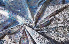 Korean Traditional Magpie Tiger White Foil Finishing Fabric made in Korea BTHY