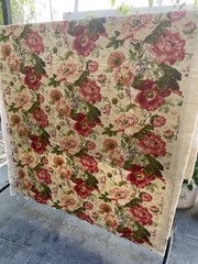 Lorenzo Rubelli floral linen fabric beige flowers 110-150cm