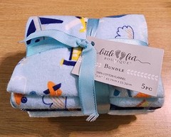 Fabric editions little feet boutique flannel 5pc bundle, adventure awaits theme