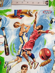 Red Rooster Fabrics Sports World DSN #15550 19″ x 42″