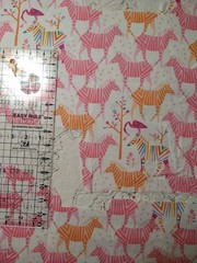 2 REMNANTS Origami Oasis Tamara Kate Michael Miller Pink Zebras Show Your Colors