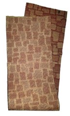 Upholstery Fabric Swatch Tan Browns With Rust Reddish Tones 18.25″ X 4″ Size #8C