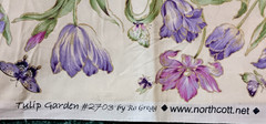 TULIP GARDEN Fabric 2.5 yd Ro Gregg Northcott 2703 Purple Pink Flowers Floral