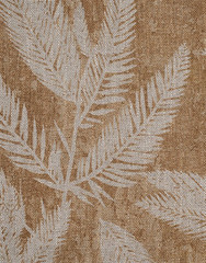 SOFAS & STUFF RHS BOTANICALS CURTAIN/UPHOLSTERY FABRIC Palm Leaf 3.3 MTRES CORN