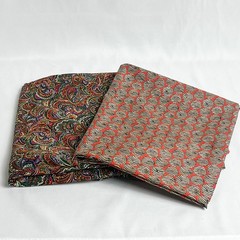 Paisley & Geometric Patterned Fabric 2 Pieces Thin Cloth