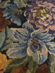 Upholstery Fabric Lot Large Scrap Pieces Floral Design Beautiful Woven
